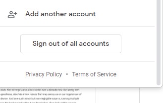 Sign out Google accounts