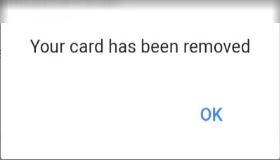 your card has been removed