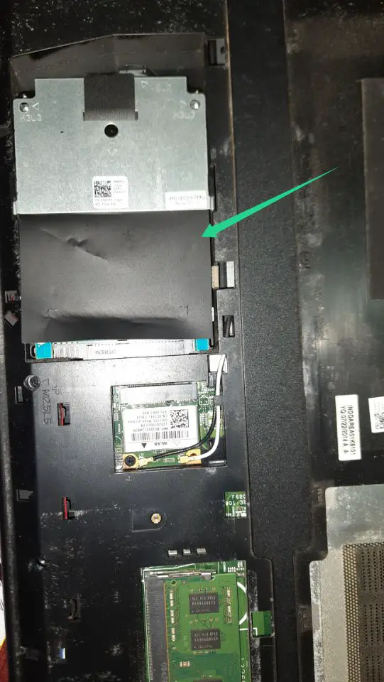 HDD in the laptop cabinet