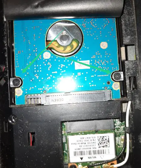 Remove all the screws by the screwdriver of the old HDD drive