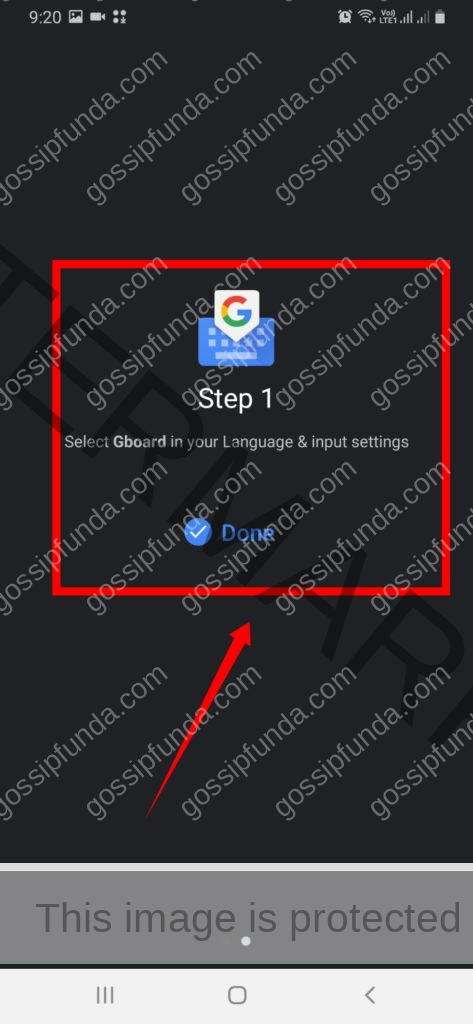 select Gboard in your language input settings
