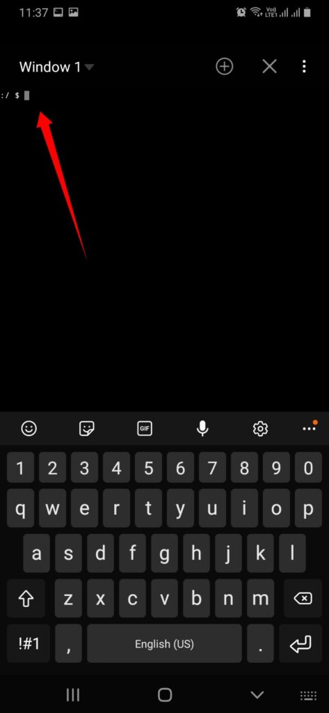 Command prompt for android