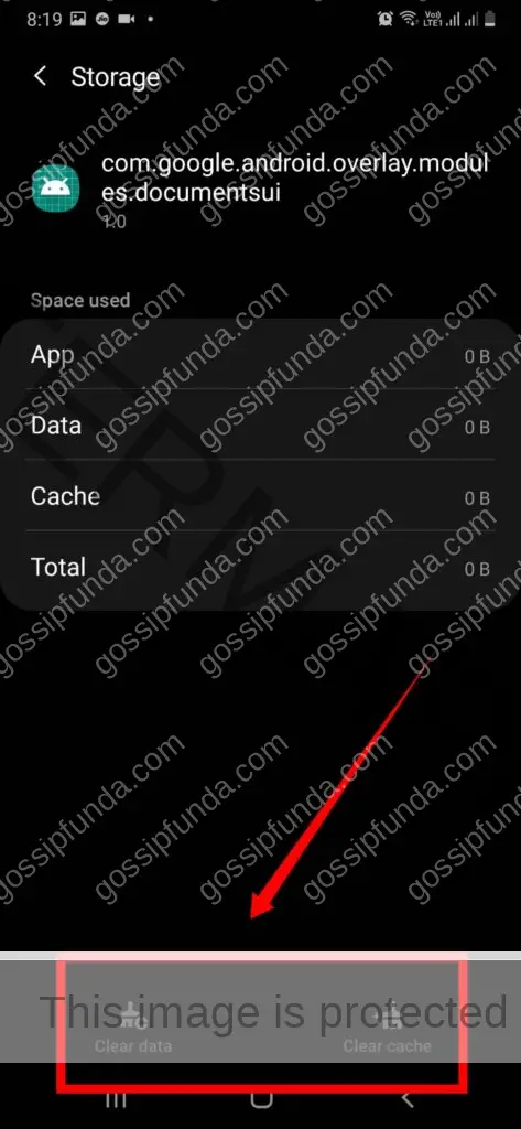 com.android.documentsui clear cache and data