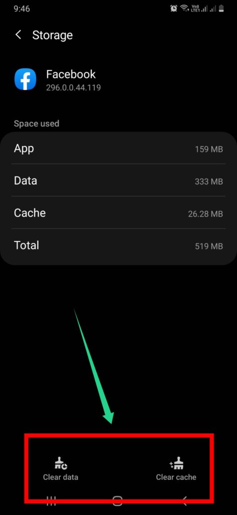 Clear Cache & Data 