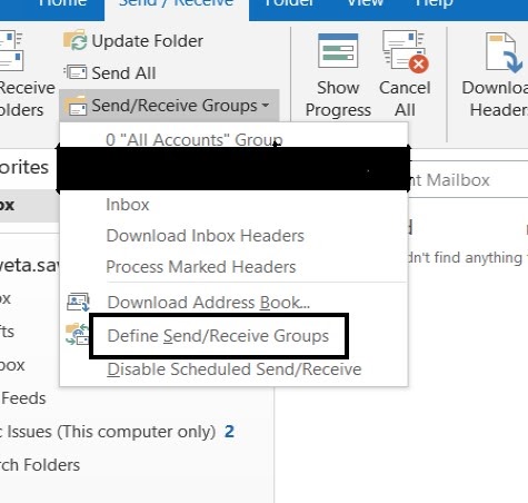Define send and Receive Groups
