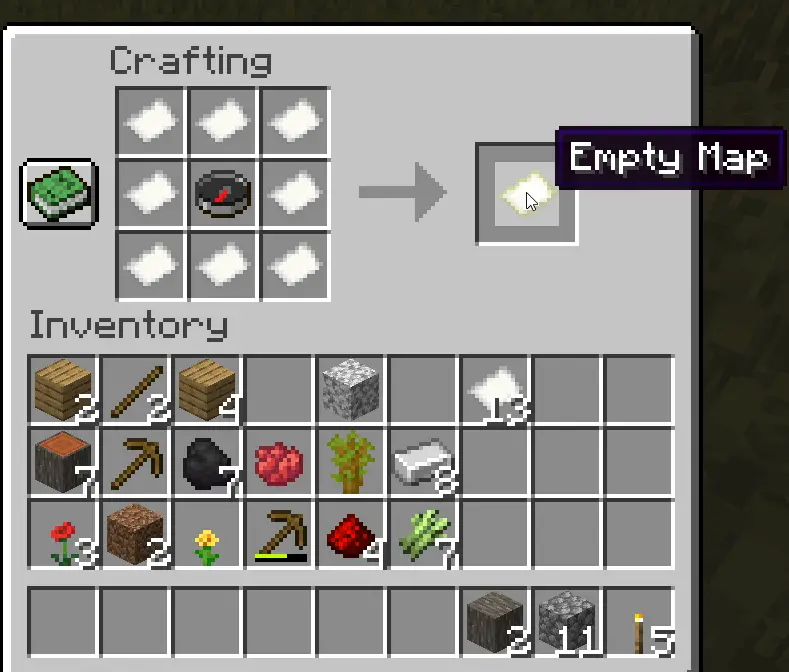 empty map crafting recipe        
        <figure class=