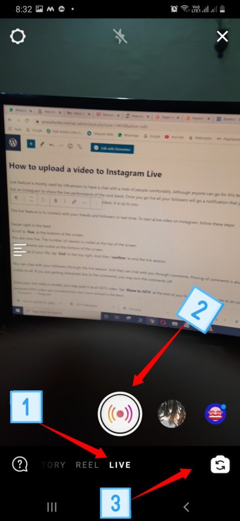 How to upload a video to Instagram Live