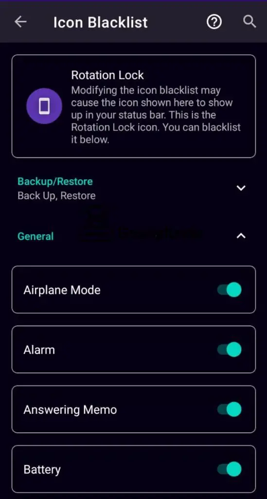 icon Blocklist button