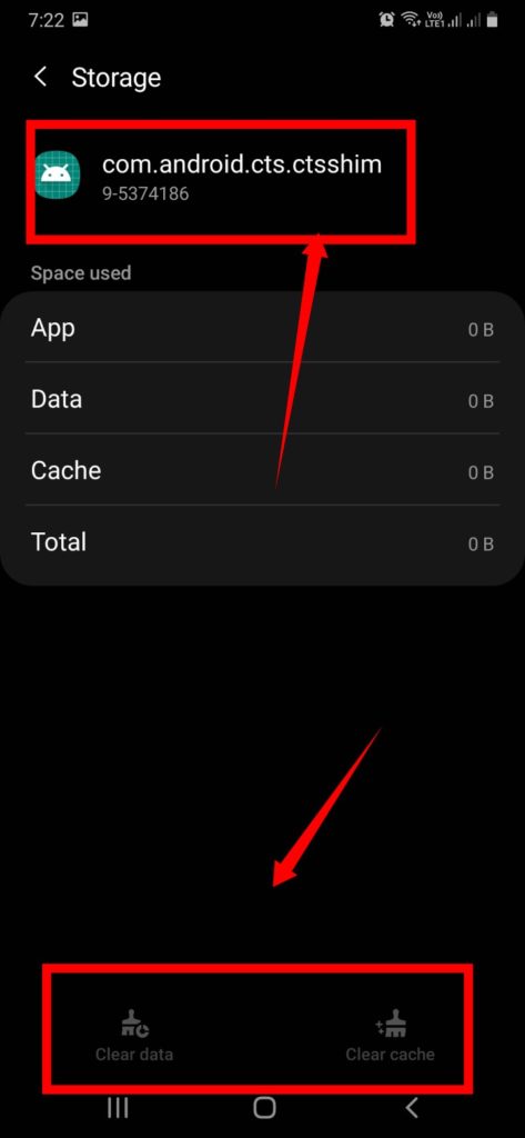 com.android.cts.ctsshim clear cache and clear data