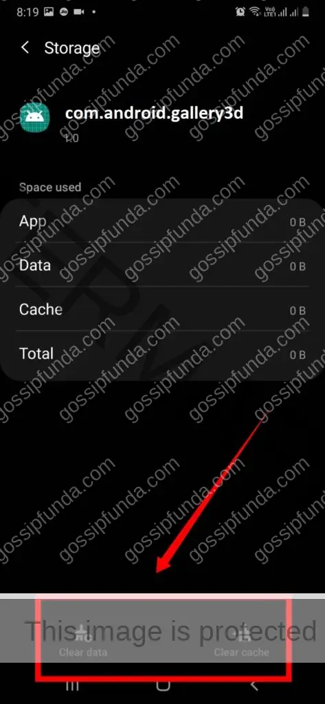  clear cache and data of com.android.gallery3d