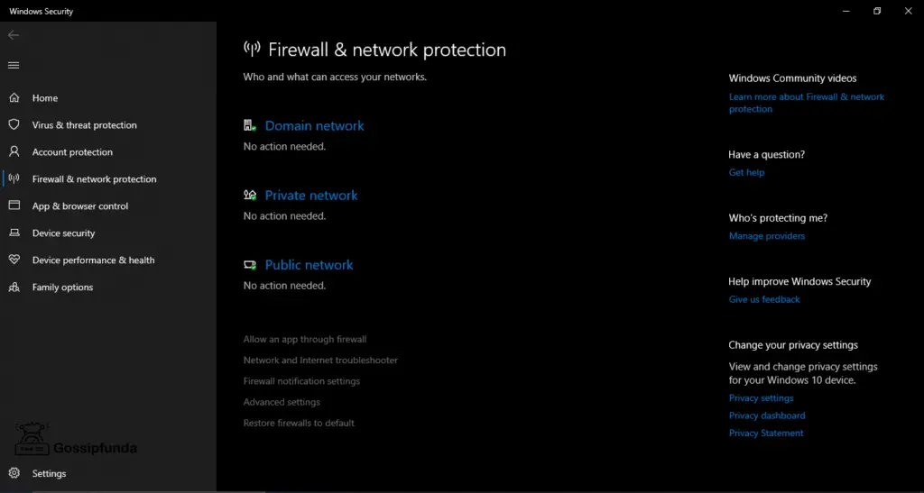 Check your firewall settings  to fix discord stuck on connecting