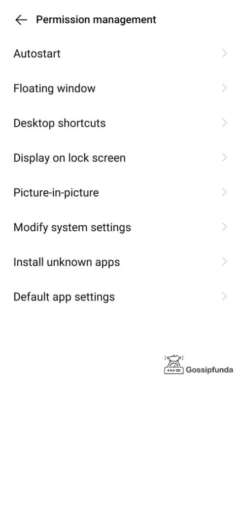 Default app Settings