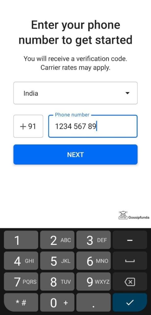 enter your 10-digit mobile number