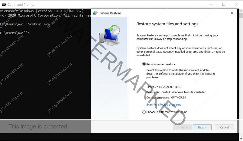 restore for the error device descriptor request failed
