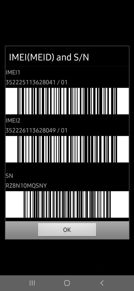 Check the IMEI number - *#06#