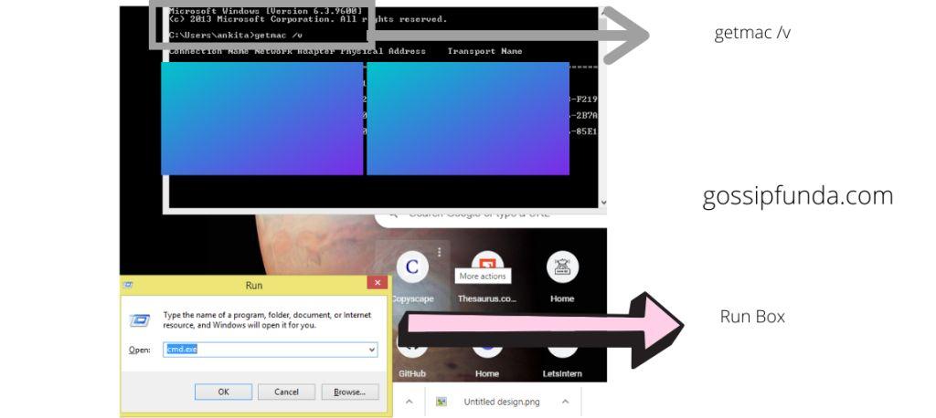 A second way of getting Mac Address is by using the CLD(Command Line Interface)