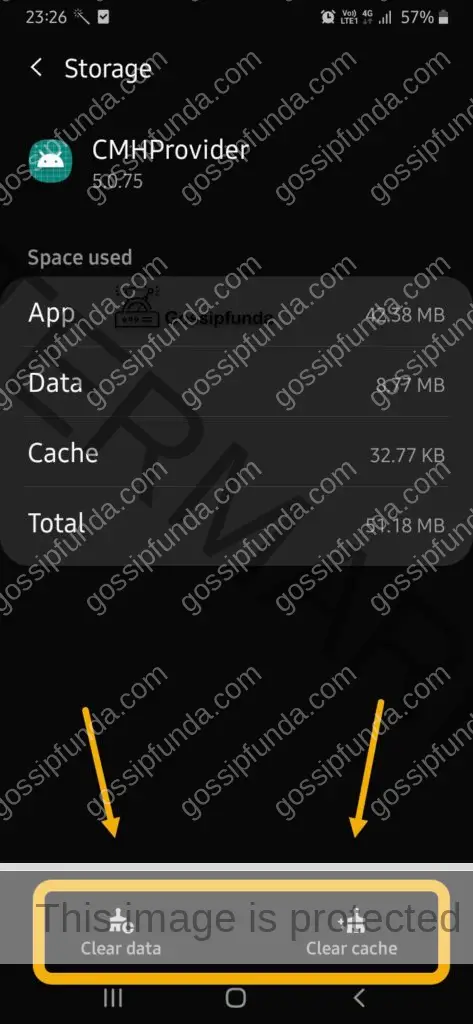 CMHProvider has stopped then clear cache