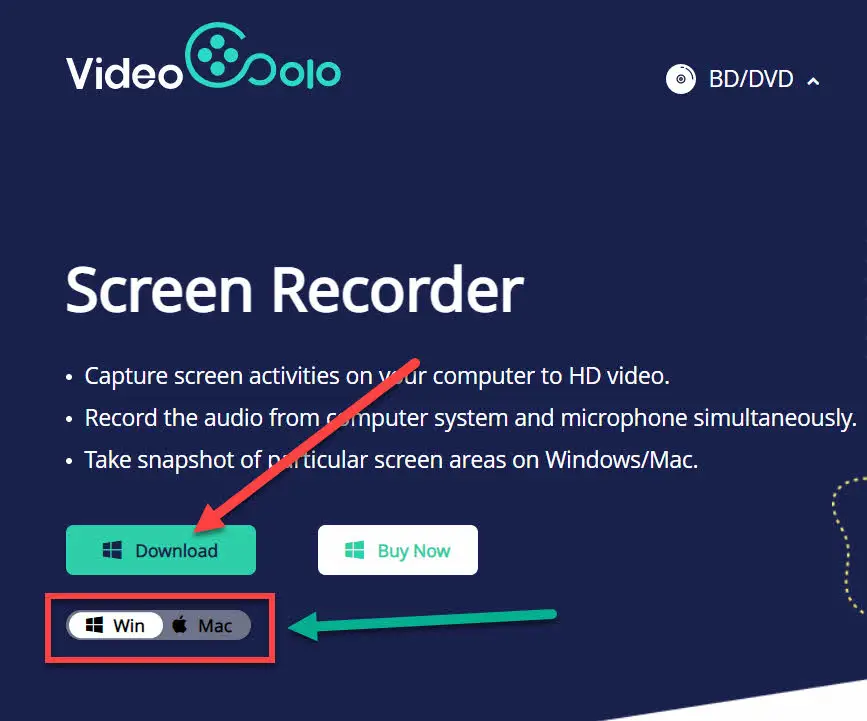 VideoSolo Screen Recorder Download