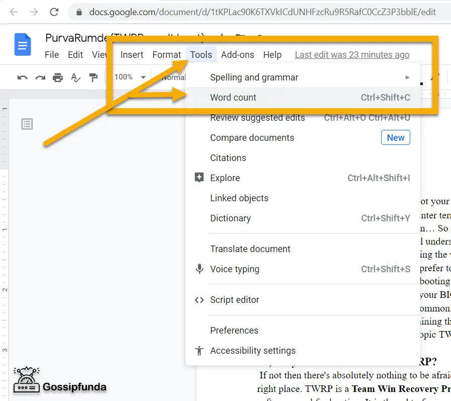 How to check readability score using Google docs