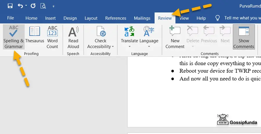 How to check readability score using MS word