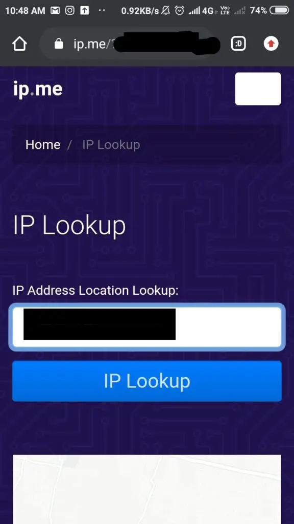 ipconfig android through ip.me