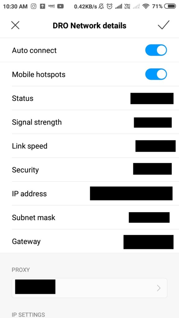 ip configuration shown