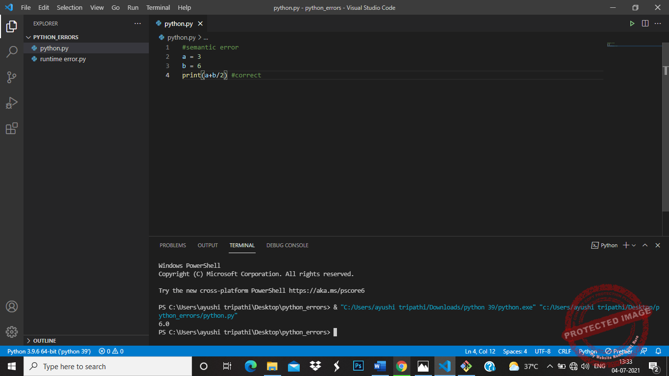 Python Error Types - Gossipfunda