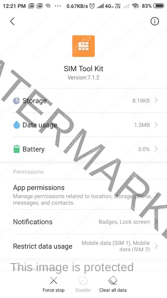 Clear data of SIM toolkit