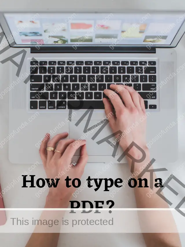 How to type on a PDF?
