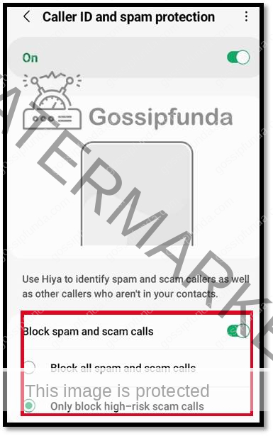 caller id and spam protection