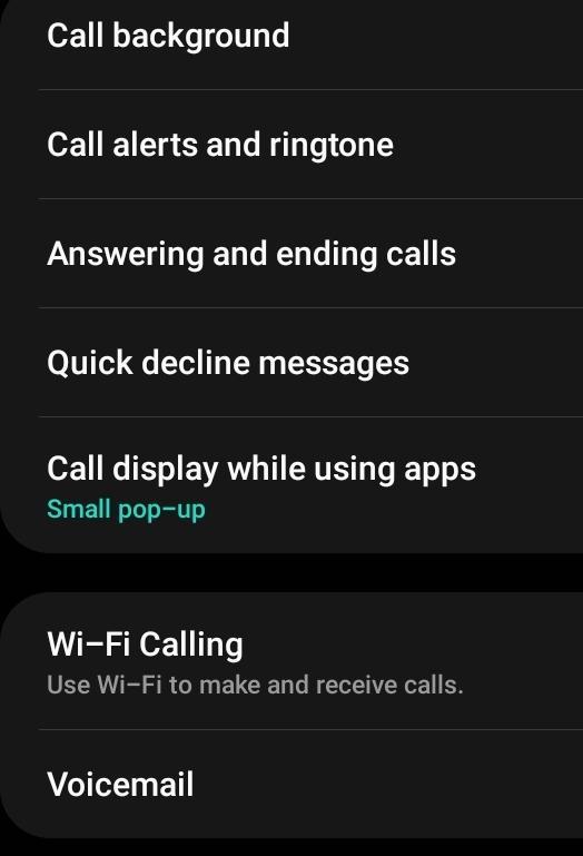call setting