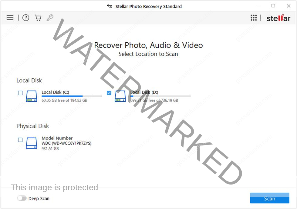 Launch Stellar Photo Recovery software