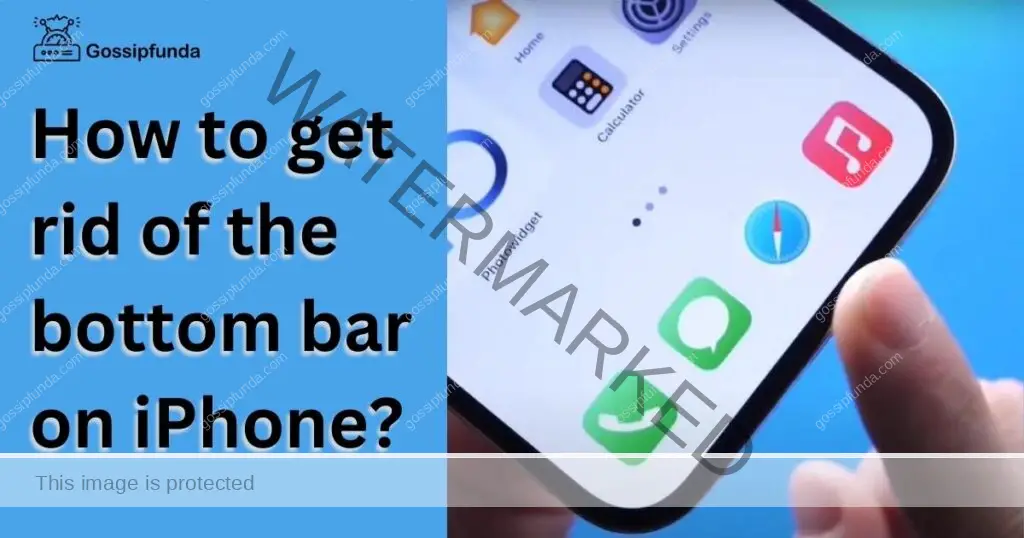 How to get rid of the bottom bar on iPhone