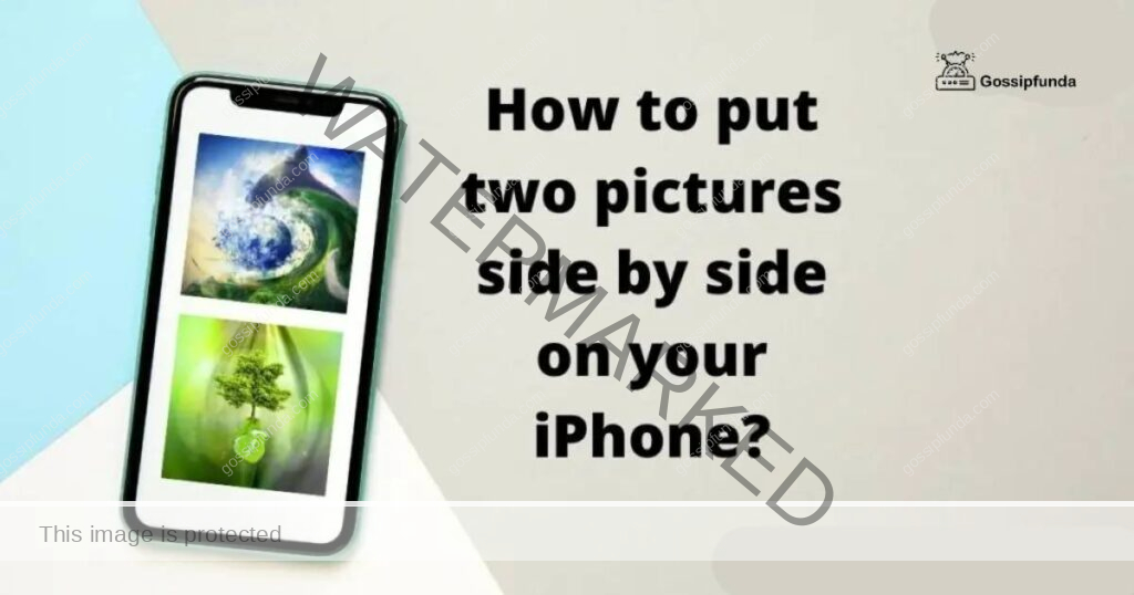 How to put two pictures side by side on iPhone