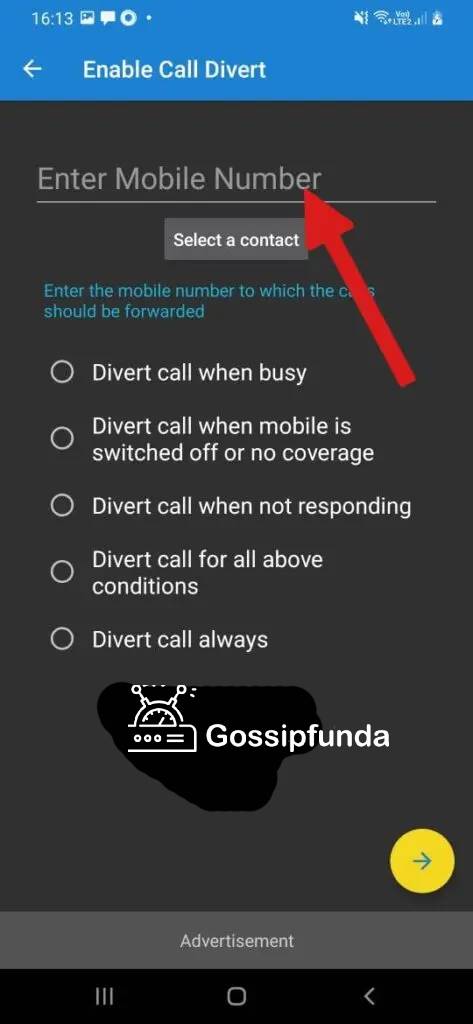 conditional call forwarding active means