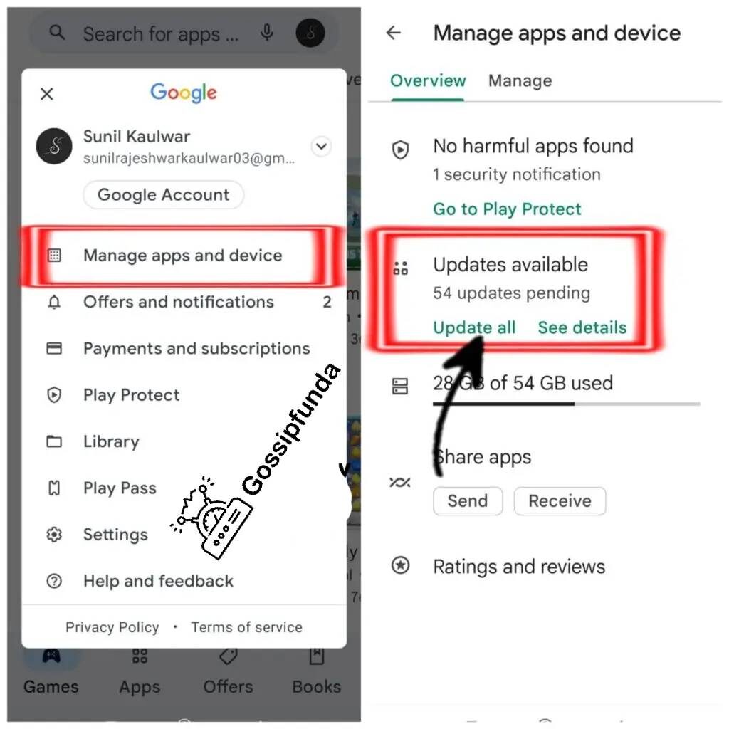 manage apps and devices