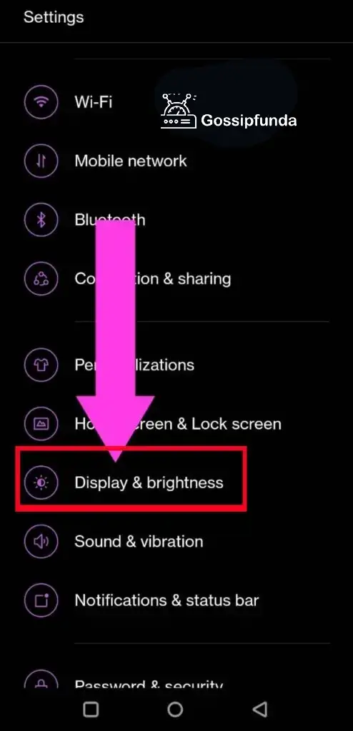 Display and brightness