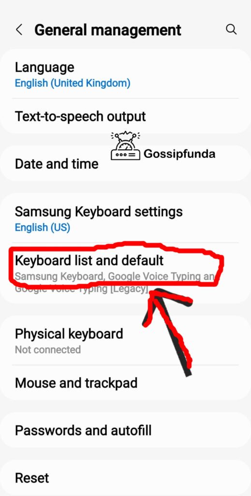 How to reset keyboard on android