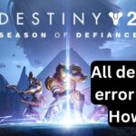 All destiny 2 error code