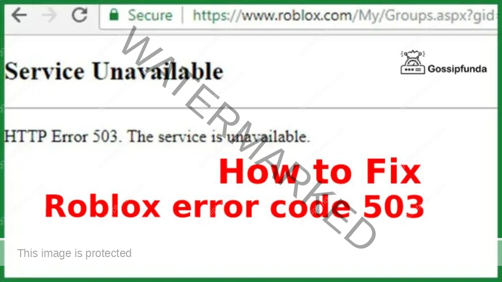 Roblox error code 503