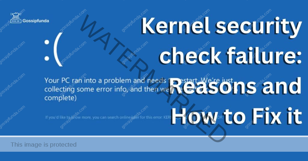Kernel security check failure