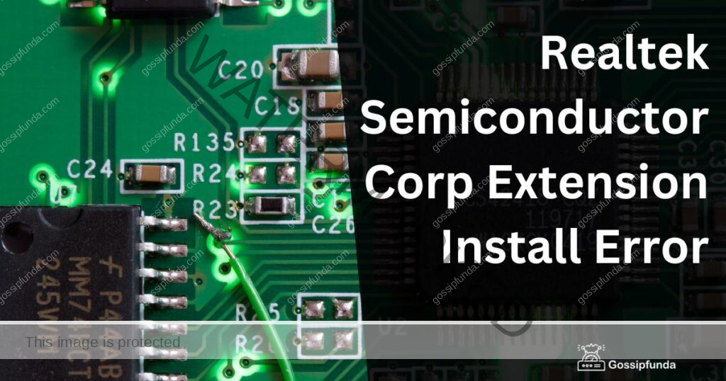Realtek Semiconductor Corp Extension Install Error