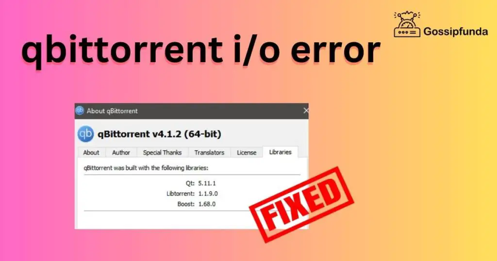 qbittorrent i/o error