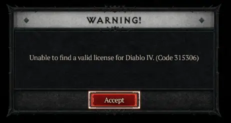 How to Fix diablo 4 error 315306?