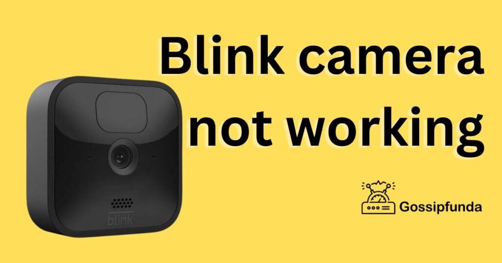 Blink camera not working