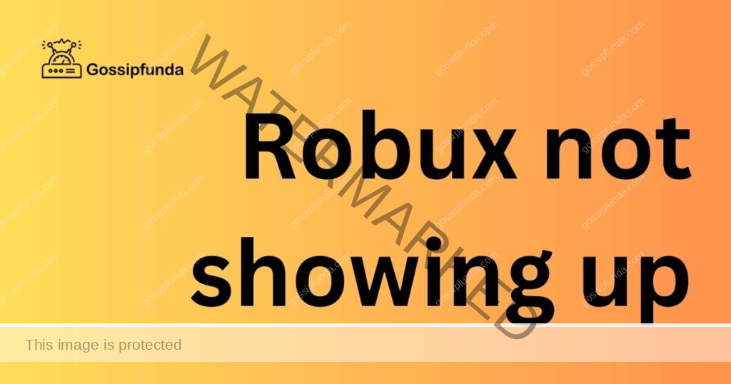 Robux not showing up