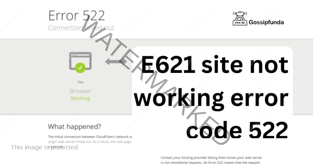 E621 site not working error code 522