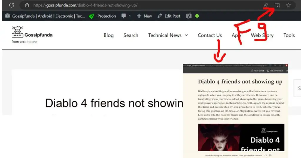 Enabling Reader Mode on Microsoft Edge