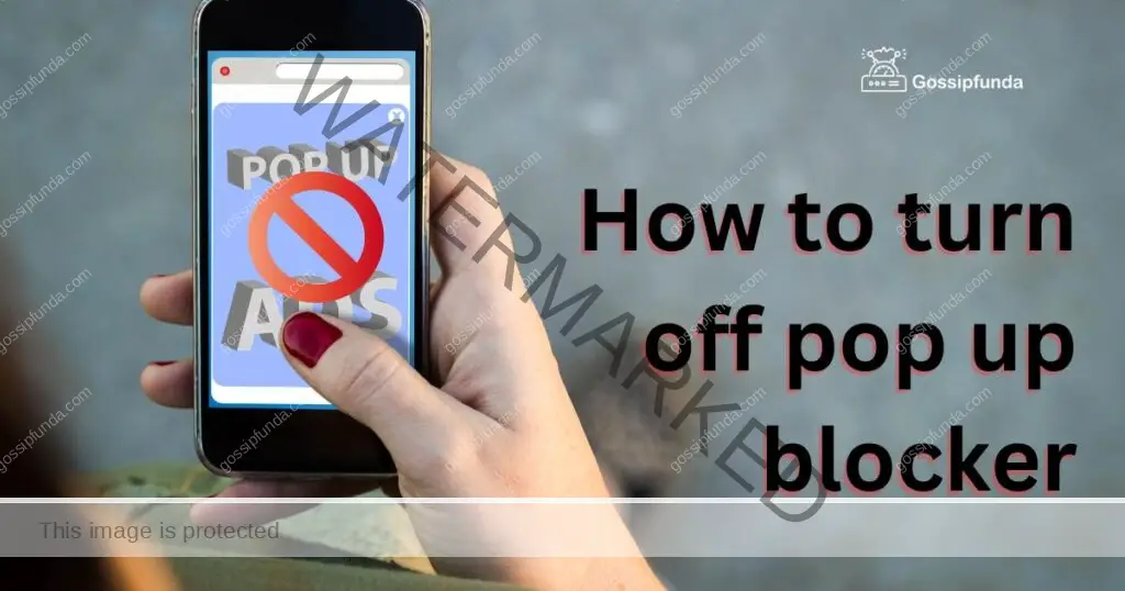 How to turn off pop up blocker