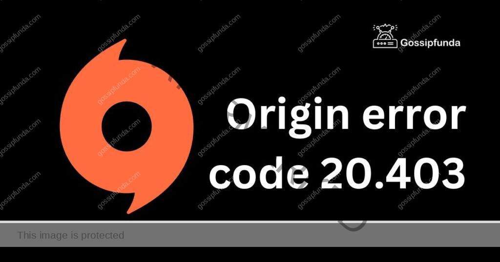 Origin error code 20.403